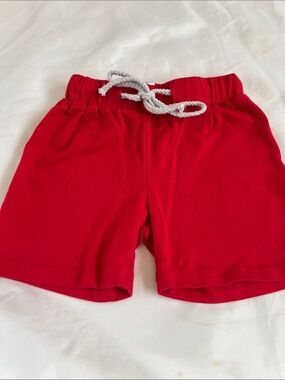 “Bundle 10/$13” baby boy 12m Red Drawstring Knit Shorts summer